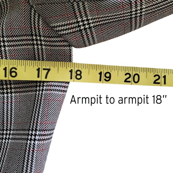 Tahari ASL Zip Front Plaid Skirt Suit with Peplum Size 4 - Picture 9 of 16